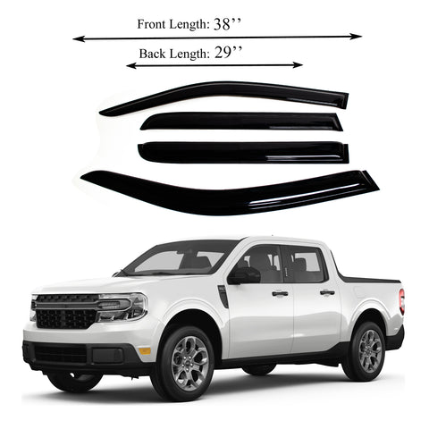 Window Visor Fits Ford Maverick 2022-2023 Sun Rain Deflector Guard