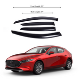 Window Visors Fits Mazda 3 Hatchback 2019-2023 Sun Rain Deflector Guard