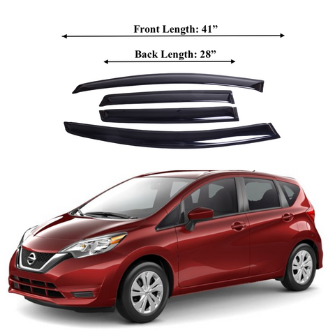 Window Visors Fits Versa Note Hatchback 2014-2019 Sun Rain Deflector Guard