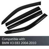 Window Visor Fits BMW X3 E83 2004-2010 Sun Deflector Rain Guard