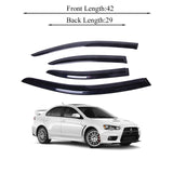 Window Visors Fits 2008-2017 Mitsubishi Lancer EVO Sun Rain Deflector Guard