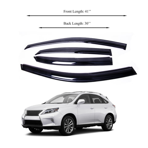 Window Visor Fits Lexus RX350 2010-2015 Sun Rain Deflector Guard