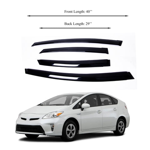 Window Visor Fits Toyota Prius 2010-2015 Sun Rain Deflector Guard