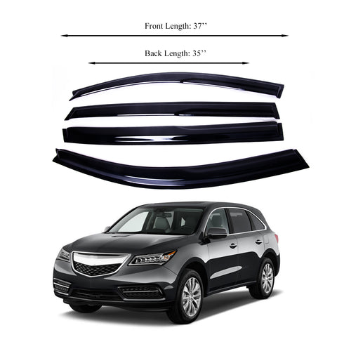 Window Visor Fits Acura MDX 2014-2020 Sun Deflector Rain Guard
