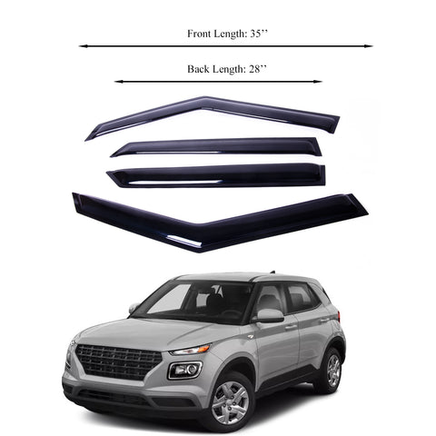 Window Visor Fits Hyundai Venue 2020+ Sun Rain Deflector Guard