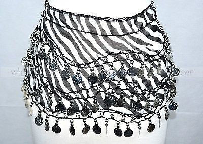 128 Coins Animal Belly Dance Skirt