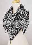 BULK/LOT SALE - 62" Giraffe Print Fluer De Lis Scarf BUYING ALL ONLY