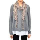 BULK/LOT SALE - Lace Scarf with Polka Dot Print & Fishnet Fringe BUYING ALL ONLY