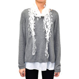 BULK/LOT SALE - Lace Scarf with Polka Dot Print & Fishnet Fringe BUYING ALL ONLY