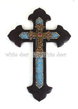15" Ruby Floral Wall Cross