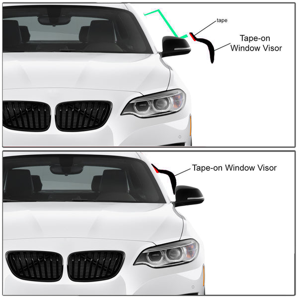 Fits Ford Expedition 97-17 Acrylic Window Visor Sun Rain Deflector