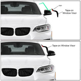 Window Visors Fits 2008-2017 Mitsubishi Lancer EVO Sun Rain Deflector Guard