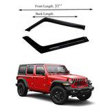 Fits Jeep Wrangler 18-23 Acrylic Window Visor Sun Rain Deflector Guard