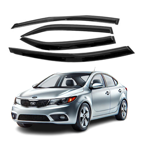 Window Visors Fits KIA Forte Sedan 2009-2013 Sun Rain Deflector Guard