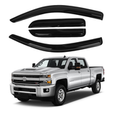 Window Visor Fits 14-18 Chevy Silverado/GMC Sierra 1500 /15-18 2500HD/3500HD Sun Deflector Rain Guard