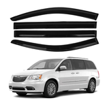 Window Visor Fits 08-16 Chrysler Town & Country 08-20 Dodge Grand Caravan Sun Deflector Rain Guard