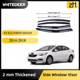 Fit for KIA Forte Sedan 2014-2018 Side Window Visor Rain Guards Sun Rain Deflector Visor 4 Pieces Thickened........