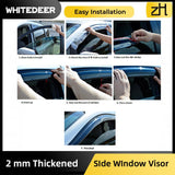 Fit for KIA Forte Sedan 2014-2018 Side Window Visor Rain Guards Sun Rain Deflector Visor 4 Pieces Thickened........
