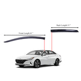 Fits Hyundai Elantra 2021-23 Acrylic Window Visor Sun Rain Deflector Guard
