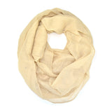 64" Solid Infinity Scarf with Gold or Silver Glitter
