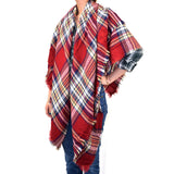 60" Multi Color Plaids Checks Square Scarf