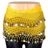 Chiffon Belly Dance Scarf with 158 Gold Coins