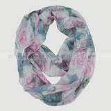 64" Rose Floral Infinity Scarf