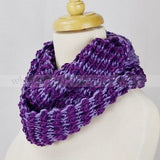 48" Stripped Knitted Infinity Scarf