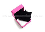 High Quality Pink Velvet Necklace Pendant Gift Square Box Case Jewelry Display