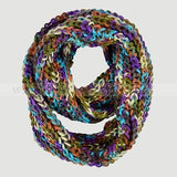 72" Knitted Multi Color Infinity Scarf