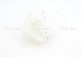 Lady Feather Peony Flower Brooch Pin Clip Bridal Party Hair Headdress Rhinestone
