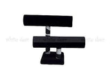 9" 2 Tier Jewelry Hard Display Stand Holder Bracelet Chain Bangle Watch T-bar