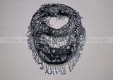 62" Melon Seed Infinity Lace Scarf