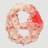 64" Floral Infinity Scarf