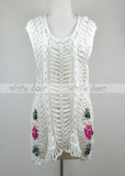 Sleeveless Floral Crochet