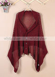 72" Dual Scarf Shawl with Button