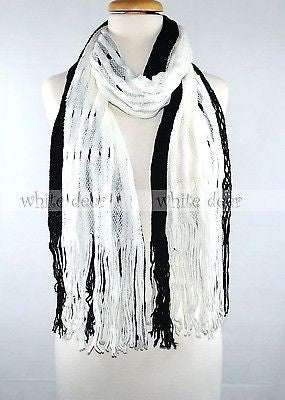74" Two Color Winter Scarf