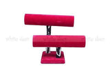 9" 2 Tier Jewelry Hard Display Stand Holder Bracelet Chain Bangle Watch T-bar