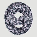 72" Knitted Multi Color Infinity Scarf