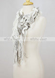 54" Winter Ruffle Solid Color Scarf