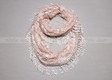 62" Melon Seed Infinity Lace Scarf