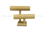 9" 2 Tier Jewelry Hard Display Stand Holder Bracelet Chain Bangle Watch T-bar