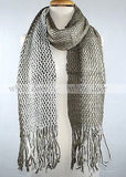 72" Fishnet Net Two Color Winter Scarf