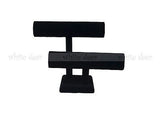9" 2 Tier Jewelry Hard Display Stand Holder Bracelet Chain Bangle Watch T-bar