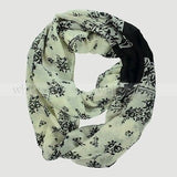 64" Floral Infinity Scarf