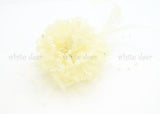 Lady Feather Peony Flower Brooch Pin Clip Bridal Party Hair Headdress Rhinestone