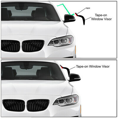 CLIM Art Tape-On Window Deflectors Extra Durable for Toyota RAV4 13-18