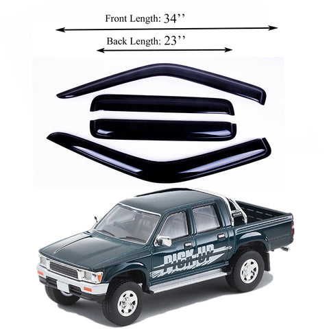 Fits Toyota Hilux 1992-1996 Acrylic Window Visor Sun Rain Deflector Guard