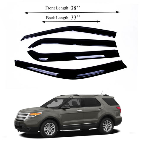 Fits for Ford Explorer 2011-2019 Side Window Visor Sun Rain Deflector Guard