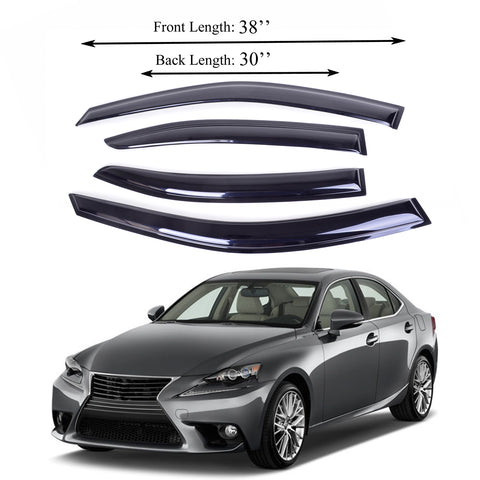 Fits Lexus IS 250 IS 350 13-19 Acrylic Side Window Visor Sun Rain Deflector Guard